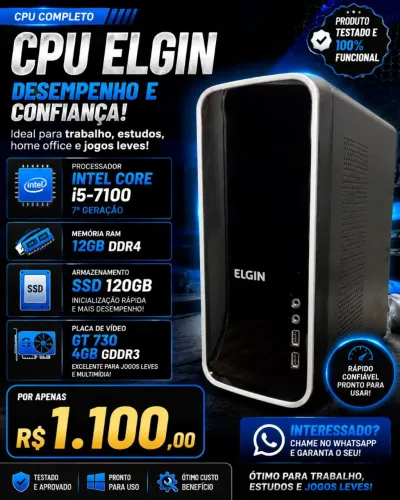 ? PC i5 + 12GB RAM + GT 730 | Oferta Imperdível!