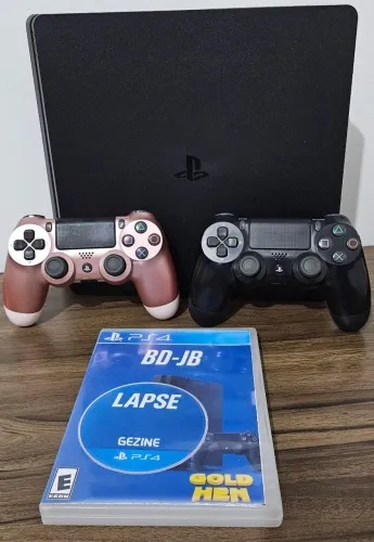 Playstation 4 slim, zero. Versão 11.02 com vários jogos. Passo cartão.