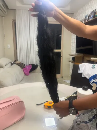 Cabelo humano 65 cm