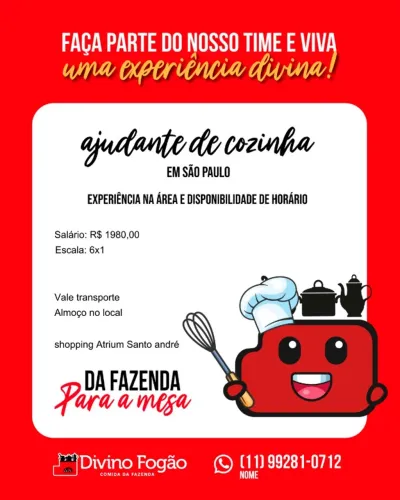 Procura se ajudante/a de cozinha