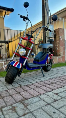 Scooter Elétrica Chopper Estilo Harley ? Suspensão Esportiva e Muito Estilo