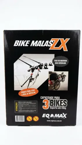 Suporte 3 bicicletas Bike Malas ZX Eqmax