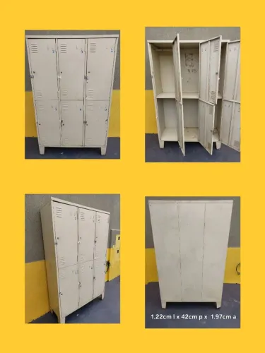 Armário roupeiro de aço 6 portas