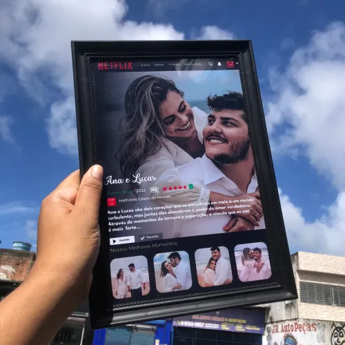 Quadro personalizado dia dos namorados 5 fotos