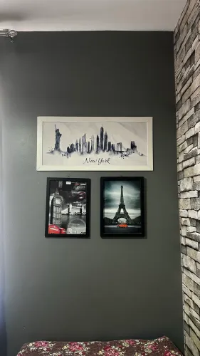Conjunto 3 Quadros Decorativos - Paris, Nova York e Londres