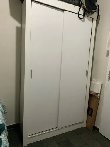 Guarda-Roupa Branco 2 Portas de Correr