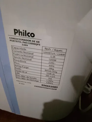 Vendo ar-condicionado móvel da marca Philco,novo com pouco tempo de uso.