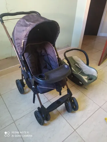 Kit carrinho de bebê Galzerano e bebê conforto tuty baby