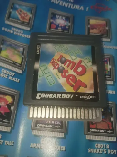 Cartucho de jogo "Bomb Disposer" para o console portátil Cougar Boy. LEIA O ANÚNCIO