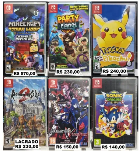 Lote 22 jogos Nintendo Switch - envio pela Olx