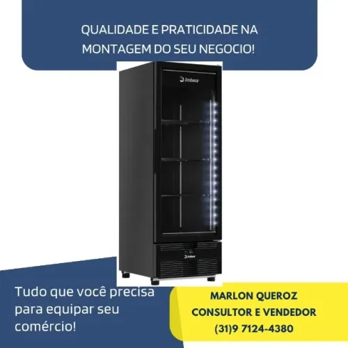 Freezer Vertical Porta de Vidro 569L Imbera