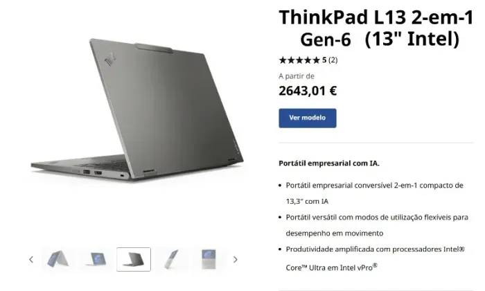 Lenovo ThinkPad L13 2-in-1 Ultra 5 16GB 256GB