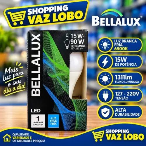 Lâmpada Led Bellalux Branca 15W 6500K BIVOLT
