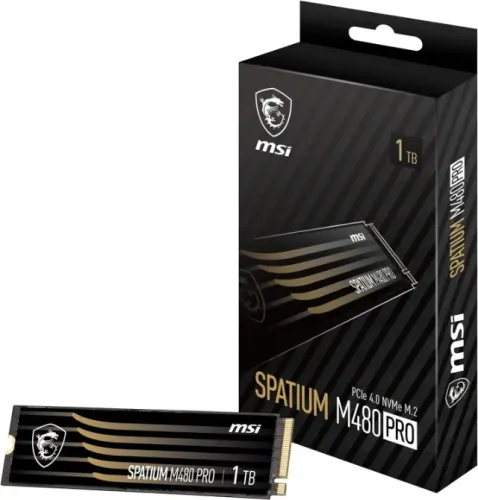 Ssd 1 Tb Msi Spatium M480 Pro, Nvme, M.2, Leitura: 7400mb/s E Gravação: 6000mb/s