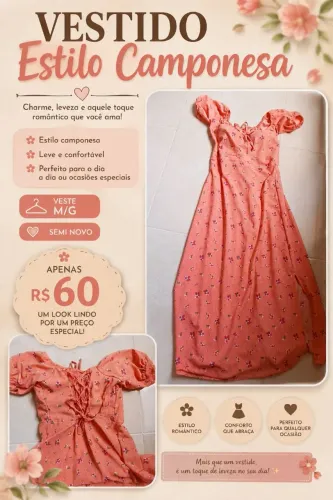 Vestido estilo camponesa