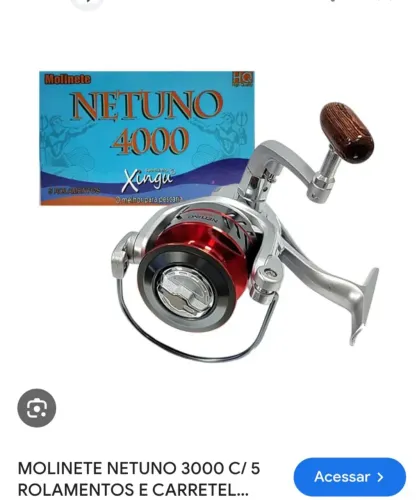 Molinete pesca netuno 4000 molinete novo