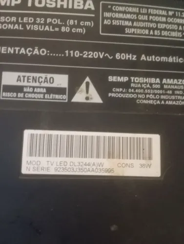 Tv 32 placas Boas e as led sem display