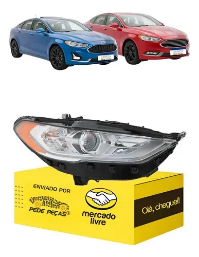 Farol Fusion Sel 2017 18 2019 Elétrico C/led C/projetor L.d Direito/passageiro