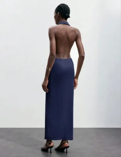 Vestido azul longo
