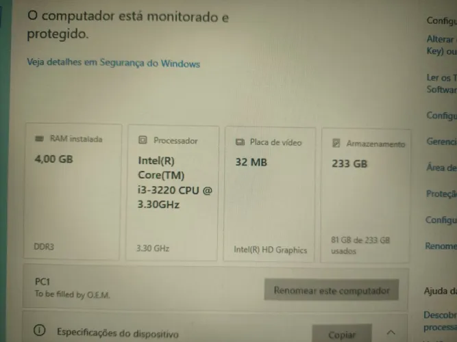 Gabinete i3 completo