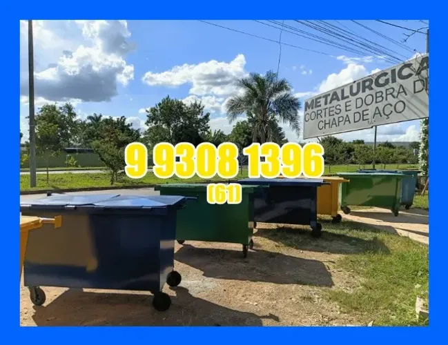 Lixeira Industrial 1200L novo - cores personalizadas