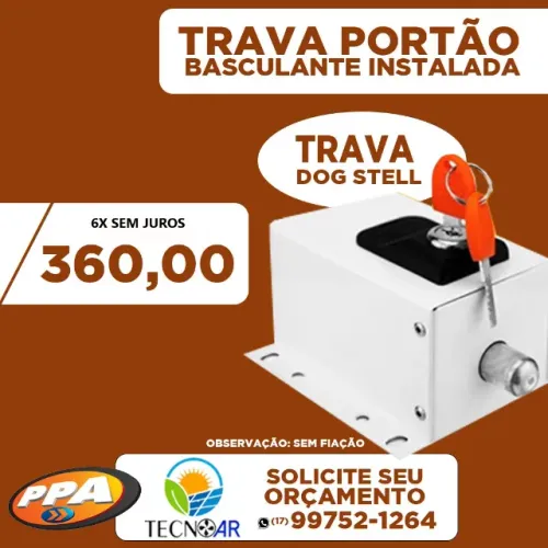 trava eletrica para portão eletronico já instalada em até 12x