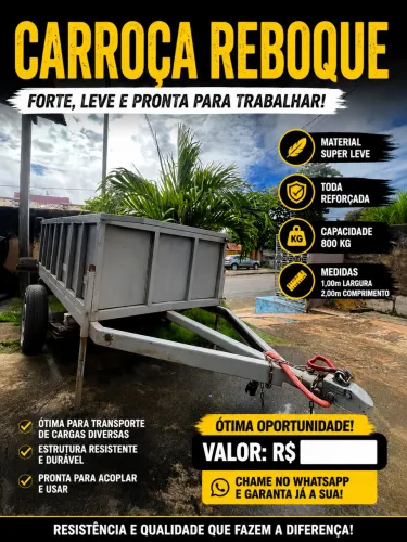 ? CARROÇA REBOQUE DIFERENCIADA! ?