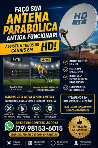 Vendas e manutenção em todo tipo de antena