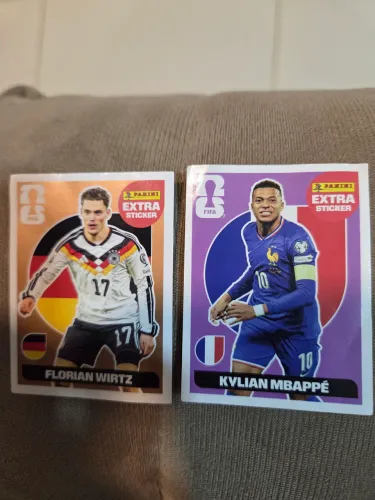 Figurinha Extra Sticker Florian Wirtz Bronze Kylian Mbappe Regular Original Panini