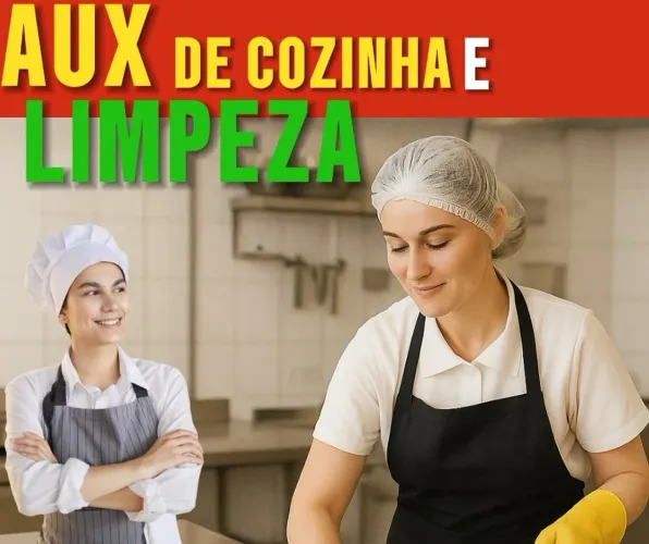 Vaga para aprendiz: Aux de limpeza e cozinha