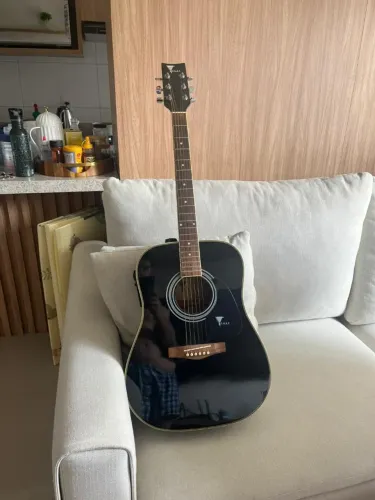 Violão Folk Elétrico Eagle Ch887 BK Preto