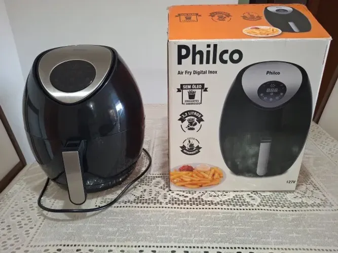 Air Fryer Philco Digital Inox 3,2L - Fritadeira Elétrica