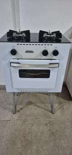 Fogão 2 bocas tampo de vidro Venax