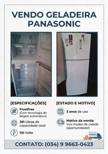 Geladeira Panasonic frostfree