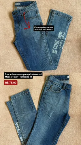 Calça jeans - Marca Tigor & Tigre - tamanho 10