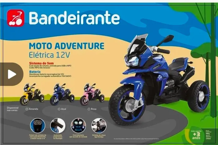 Moto Elétrica Infantil