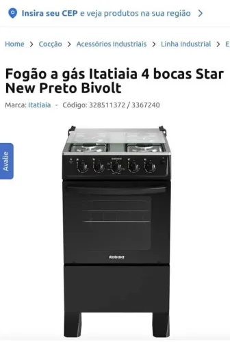 Fogão novo (Na caixa)