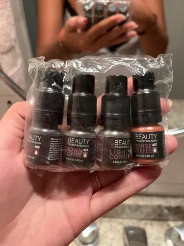 Kit Start LovBeauty Pigmentos para Micropigmentação de Sobrancelhas 4 Cores de 5ml