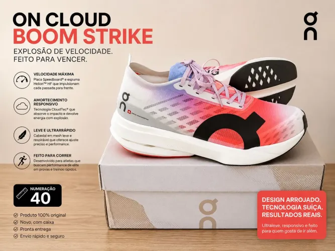 ( PROMOÇÃO) TÊNIS e ON CLOUDBOOM STRIKE N° 40