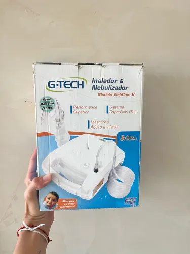 Inalador e Nebulizador G-Tech NebCom V - Super Flow Plus