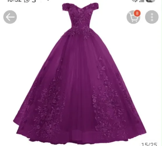 VESTIDO DE FESTA, DEBUTANTE ROXO