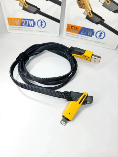 Cabo 4 em 1 Turbo Ineva 65W / 27W - Carrega Tudo - 1 Metro