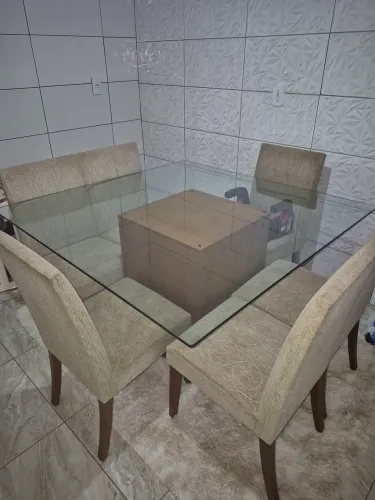 Mesa 6 cadeiras sala de jantar perfeita