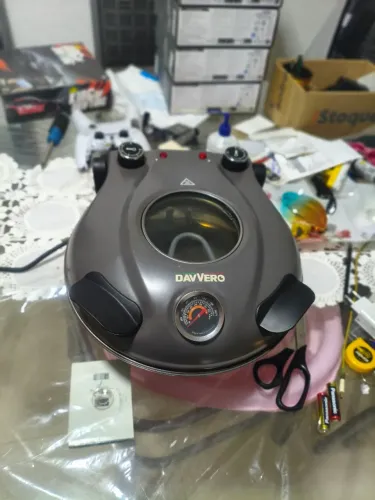 Forno elétrico de pizza davvero pedra refratária 30cm