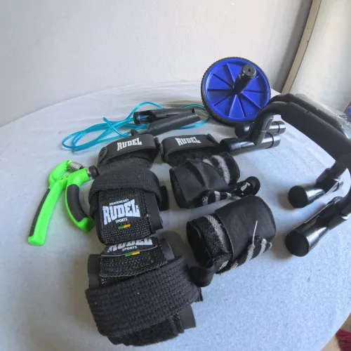 Kit ideal para musculação, crossfit e treinos em casa.Vendo junto ou separado.