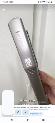 Prancha Profissional Sigma 480 Titanium Lizz Bivolt Cinza