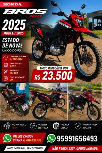 Bros 160 praticamente zero 