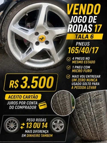 Roda 17 Tala 6 Modelo Ferrari