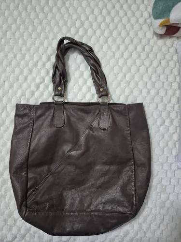 Bolsa grande em couro Via Mia