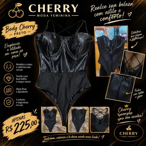 Body Cherry preto
